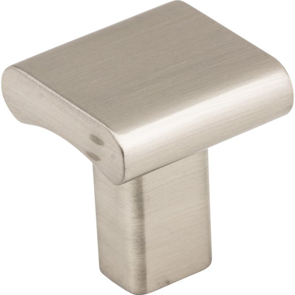 Elements By Hardware Resources 1" Overall Length Satin Nickel Square Park Cabinet Knob 183SN